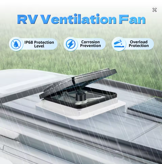 Ventilador de Ventilación 12V para RV con Luz LED y Funcionamiento Silencioso