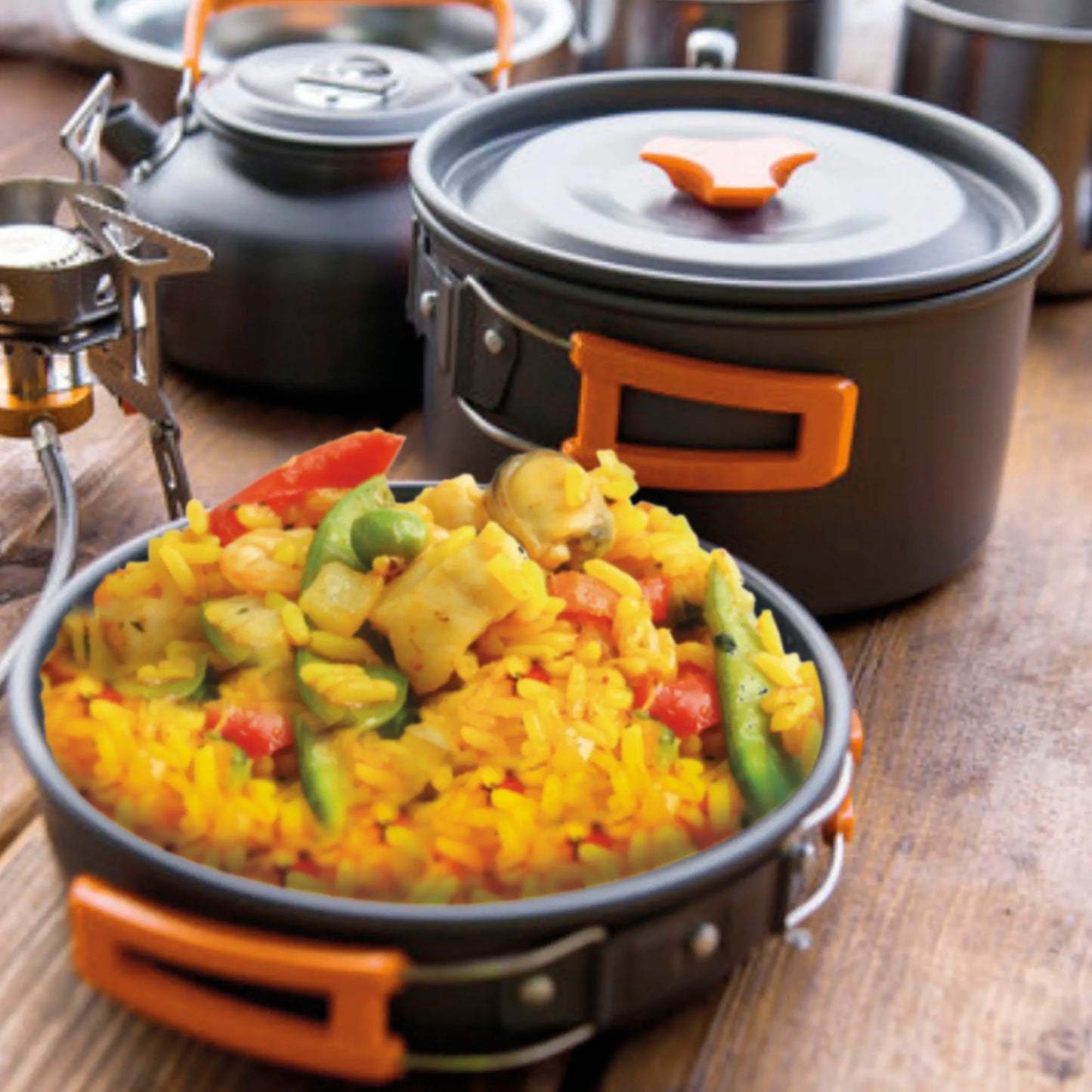 Kit de Cocina Camping Aktive para 2 Personas
