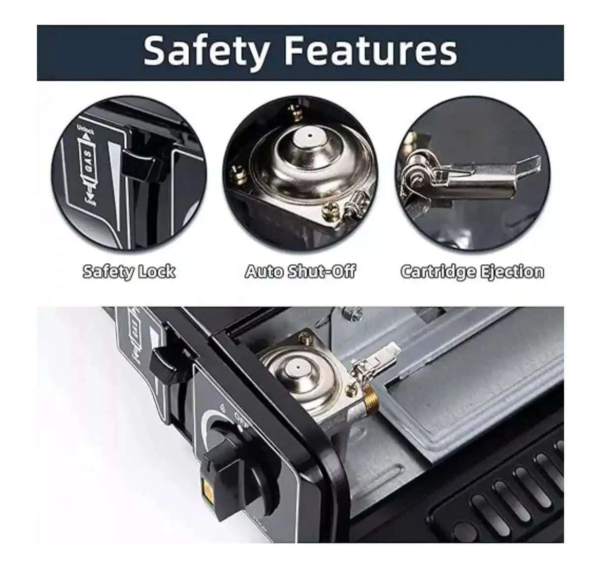 Hornillo de Gas Butano Portátil con Maletín