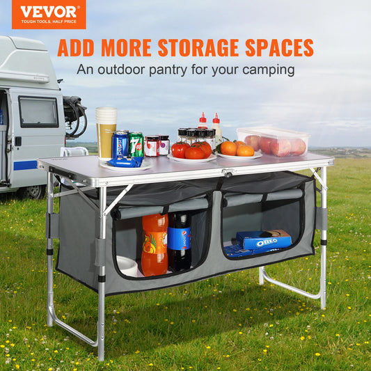 Mesa de Cocina Plegable de Camping VEVOR | Estación de Cocina Portátil para Camper, RV y Exterior