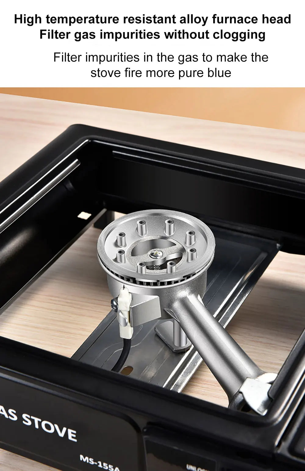 Cocina de Gas Portátil para Camping y Senderismo con Regulador de Llama