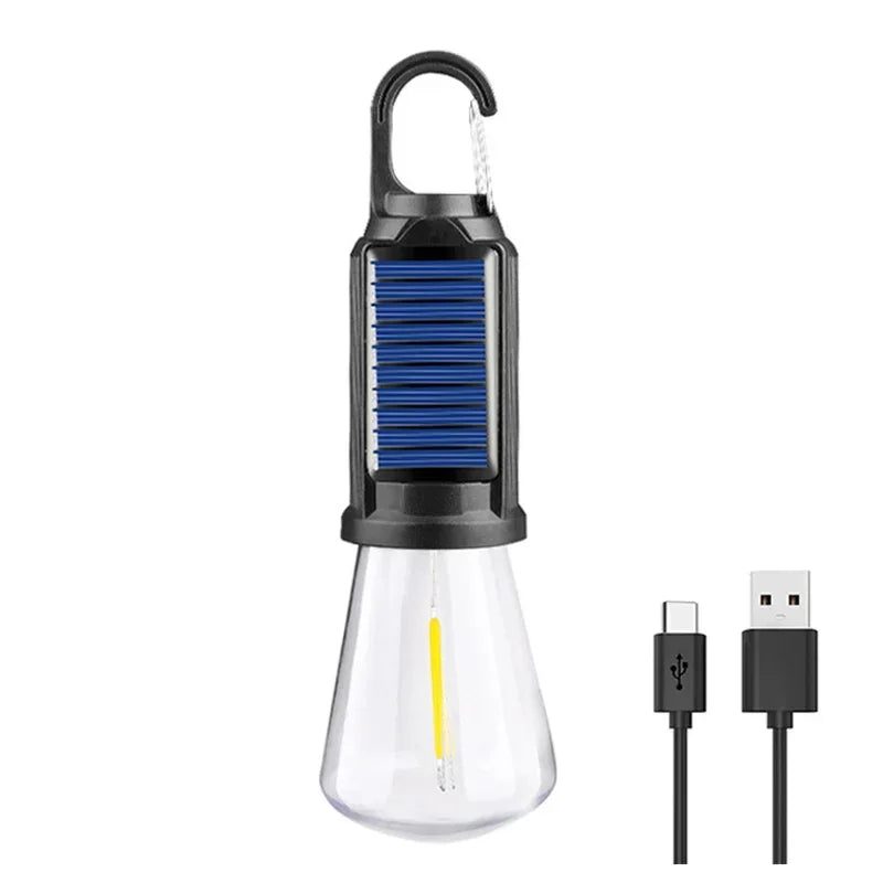 Lámpara LED Solar para Camping Recargable USB