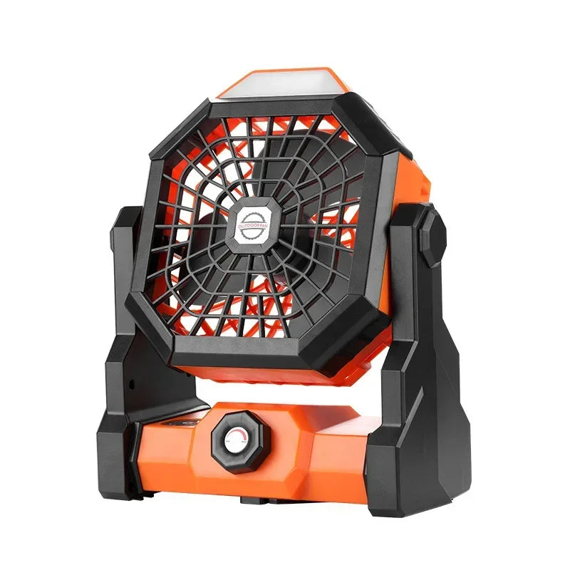 Ventilador LED Recargable para Camping | Batería 7800mAh, 3 Velocidades, Gancho Integrado