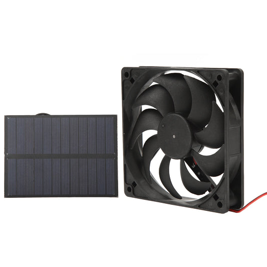 Kit Ventilador Solar 12V 3W - Silicio Monocristalino para RV y Exteriores