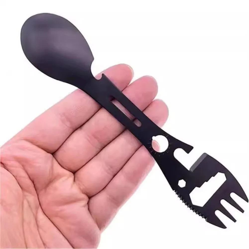 Set de Cubiertos 5 en 1 para Camping – Acero Inoxidable