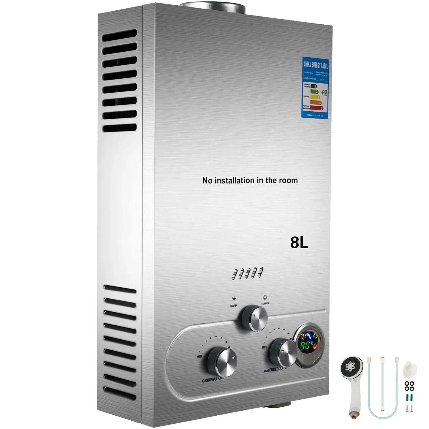 10L Gas Water Heater for Camper and Camping – Instant LPG 20 kW with Shower