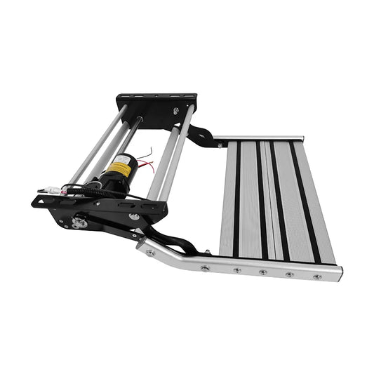 Escalón Eléctrico Plegable 12V para Autocaravana y Camper – Aluminio Antideslizante con Luz LED
