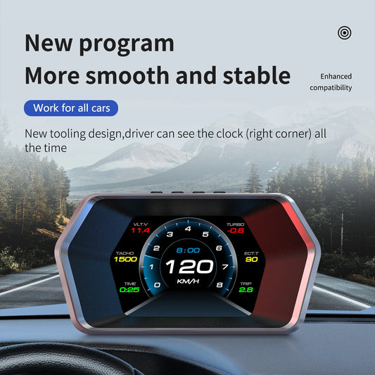 HUD ZMFJH P17 OBD2 + GPS – Head Up Display 3.5” Proyector Digital para Parabrisas con Alarma de Velocidad