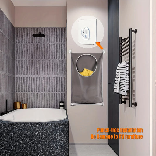 Bolsa de Lavandería Colgante con Cremallera – Ideal para Camper y Caravana