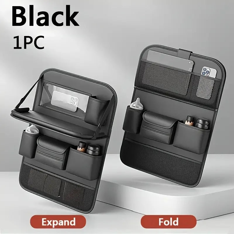 Backseat Organizer - Heavy-Duty Waterproof Leather (Large Capacity)