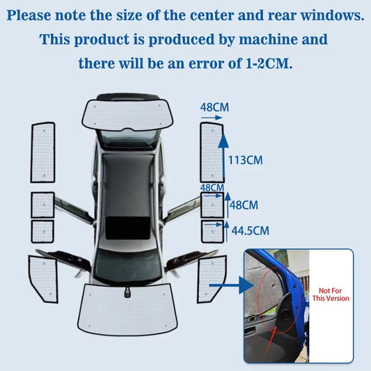 Parasol para Ventanas VW Transporter T5 LWB