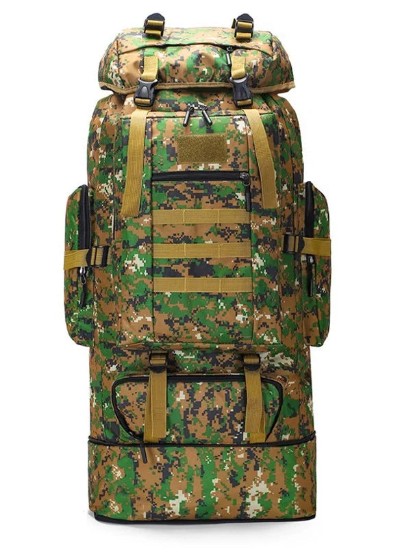 Sac à dos de randonnée 80L extensible - Nylon résistant · Housse de pluie · Multi-usages Aventure