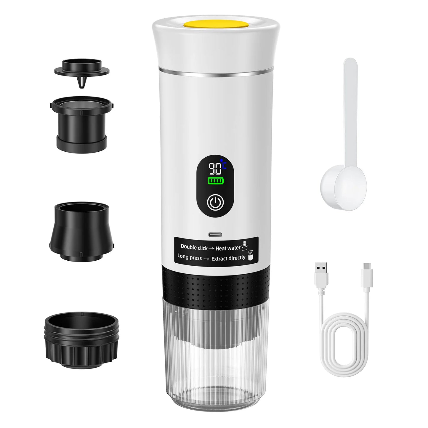 Cafetera Espresso Portátil 7500mAh - 3-en-1 + Café Frío/Caliente