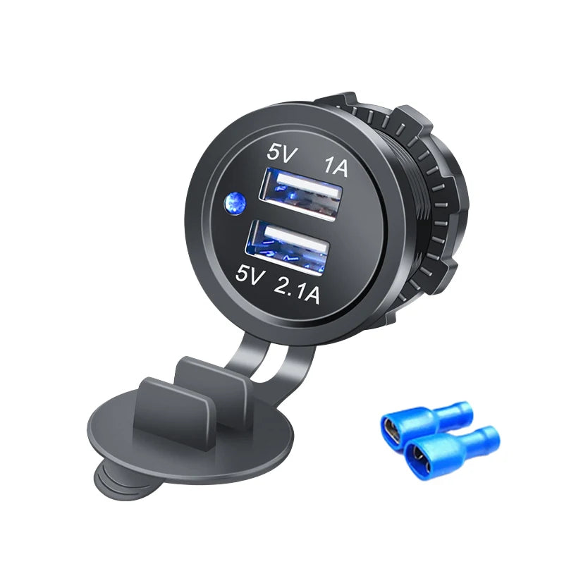 Toma USB Doble 12–24V para Vehículos