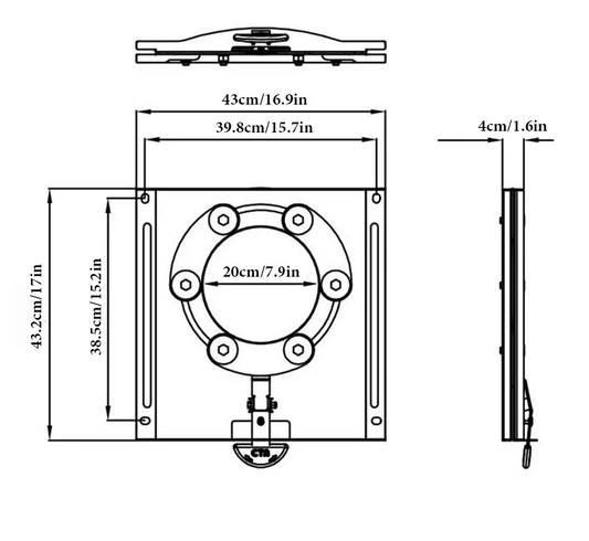 Base Giratoria para Asiento de Vehículo 360°