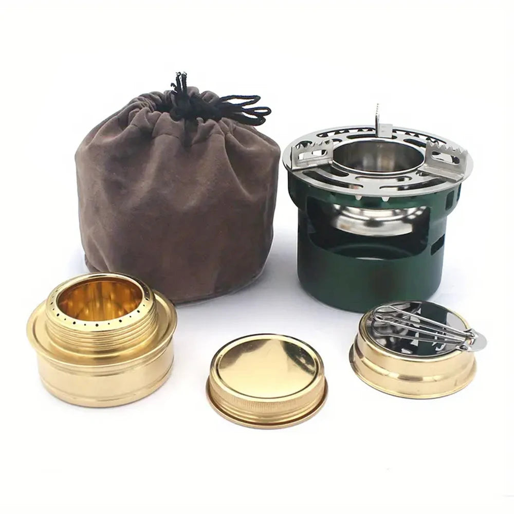Mini Hornillo Alcohol Plegable - Ligero + Sin Gas para Camping