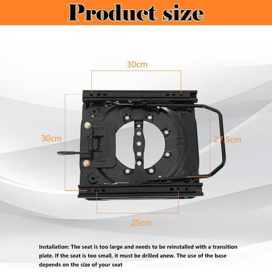 Base Giratoria para Asientos con Riel Deslizante Universal