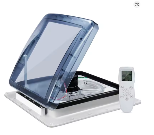 Ventilador de Ventilación de Techo 12V para RV con Control Remoto (40×40 cm)