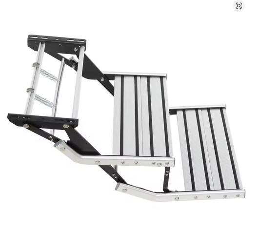Escalera Plegable Manual de Aluminio para RV con Carga de 200 kg
