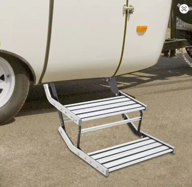 Escalera Plegable Manual de Aluminio para RV con Carga de 200 kg