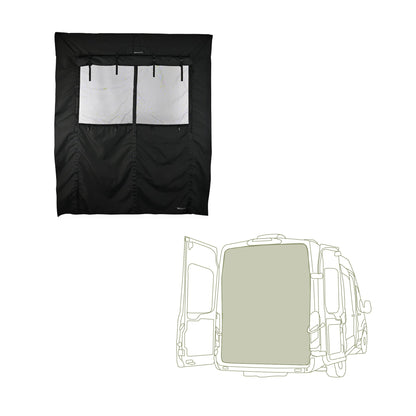 Fermeture magnétique avec moustiquaire coulissante pour portes conçue pour Ford Transit