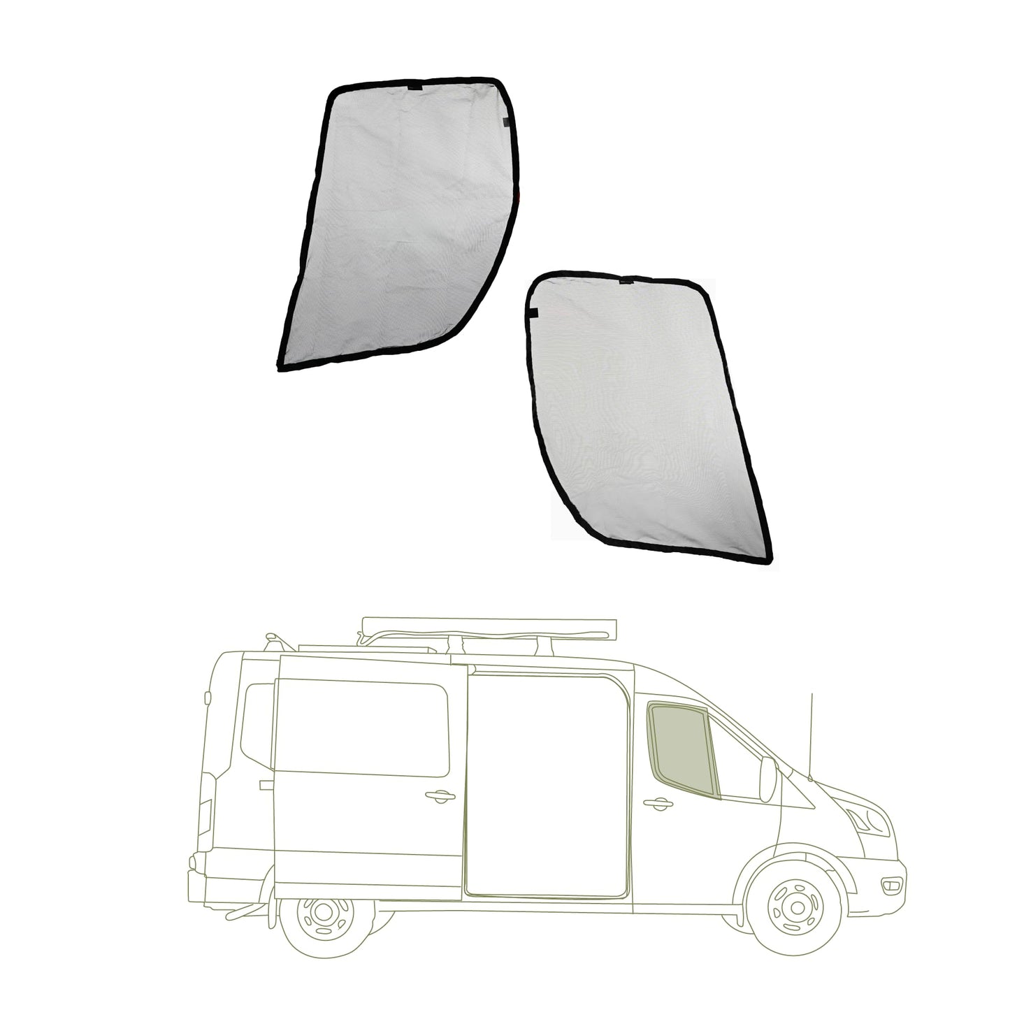 Fermeture magnétique avec moustiquaire coulissante pour portes conçue pour Ford Transit