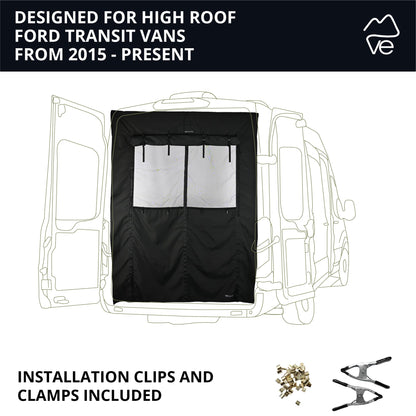 Fermeture magnétique avec moustiquaire coulissante pour portes conçue pour Ford Transit