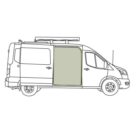 Fermeture magnétique avec moustiquaire coulissante pour portes conçue pour Ford Transit
