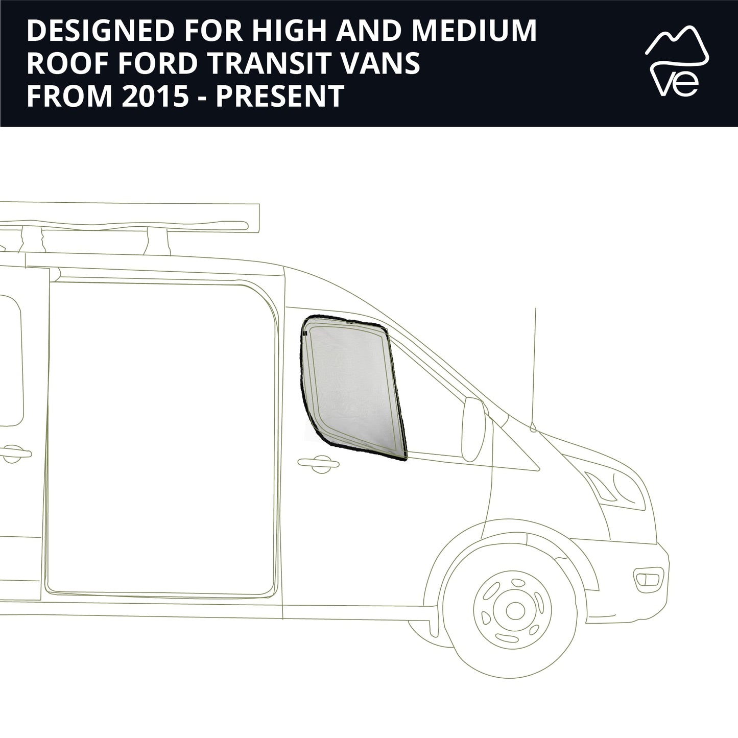 Fermeture magnétique avec moustiquaire coulissante pour portes conçue pour Ford Transit