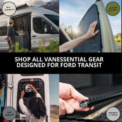 Fermeture magnétique avec moustiquaire coulissante pour portes conçue pour Ford Transit