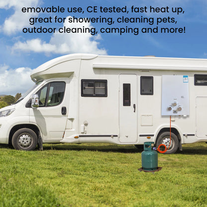 6L Gas Water Heater for Camper and Camping – Instantaneous LPG 12 kW with LED Display