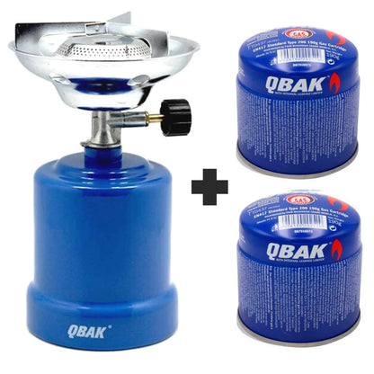 Hornillo Gas Plegable - Regulador de Llama + Compatible Botella 190g