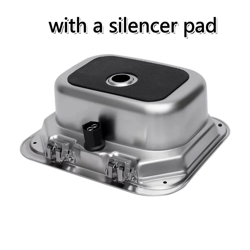 Évier de cuisine pour camping-car avec robinet pliable et couvercle en verre