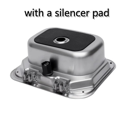 Évier de cuisine pour camping-car avec robinet pliable et couvercle en verre