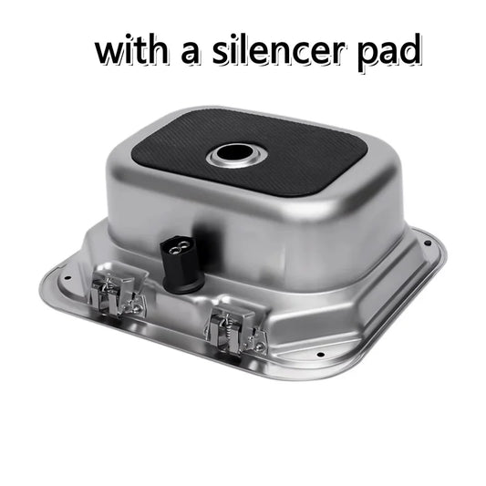 Fregadero de Cocina RV con Grifo Plegable y Tapa de Cristal