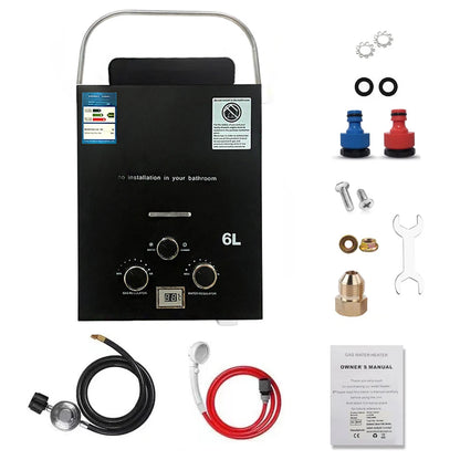 Chauffe-eau à gaz 6L pour camping-car et caravane – GPL Instantané 12 kW
