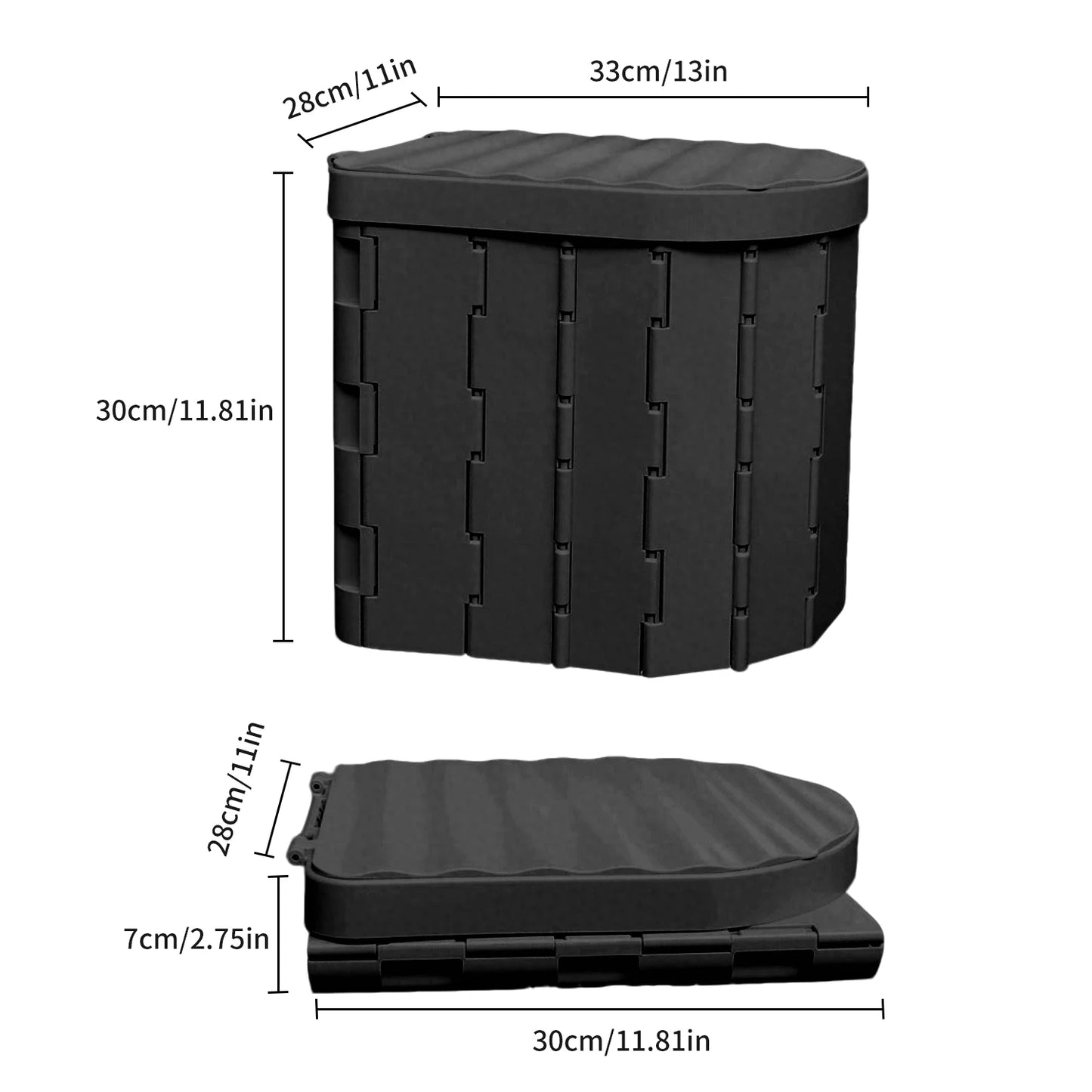 WC Portátil Plegable con Tapa | Inodoro de Viaje Compacto y Multifunción | Hasta 180 kg