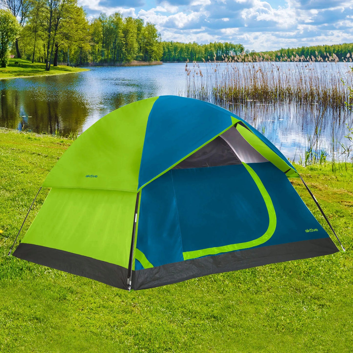 AKTIVE 4 Person Tent | Double Roof | 3-4 Season Igloo