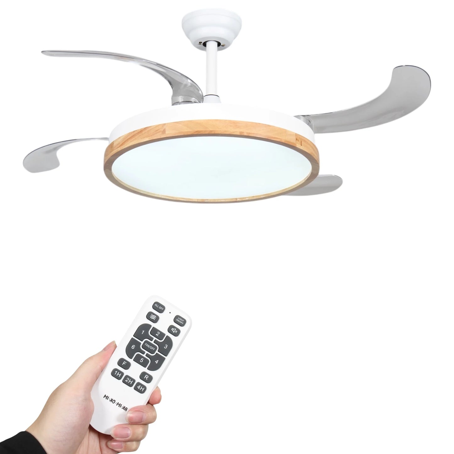 Ventilador de Techo con Luz LED Regulable y Mando