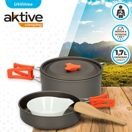 Kit de Cocina Camping Aktive para 2 Personas