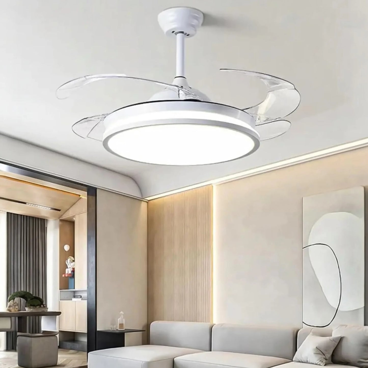 Ventilador de Techo con Luz LED Regulable y Mando