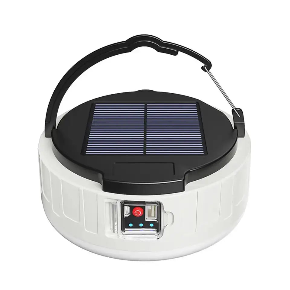 1200mAh Solar Camping Lantern - Rechargeable LED + Mobile Charging + IP65