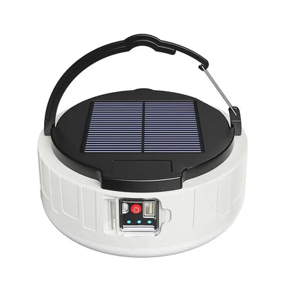 1200mAh Solar Camping Lantern - Rechargeable LED + Mobile Charging + IP65