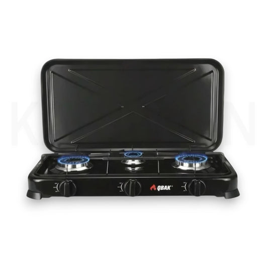 Cocina Camping de 3 Fuegos Compatible con Butano y Propano