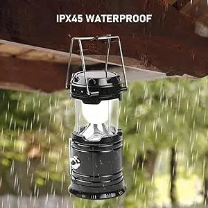 Linterna LED Solar Recargable 2 en 1 para Camping y Emergencias