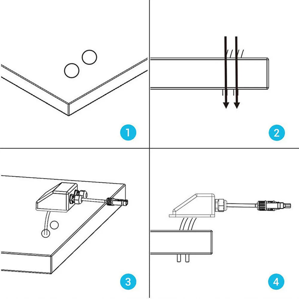 Double Cable Grommet for Solar Panel on Camper and Motorhome Roof