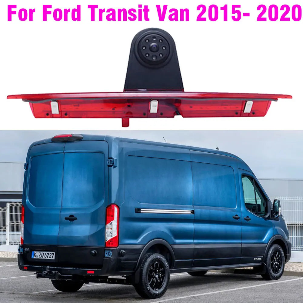 Ford Transit 2015-2020 - Cámara Marcha Atrás HD 720P con Luz de Freno