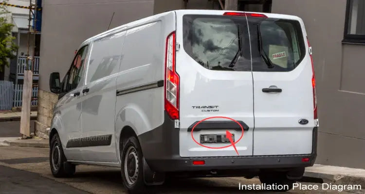 Ford Transit Custom 2012-2018 - Cámara Marcha Atrás CCD con Luz de Matrícula