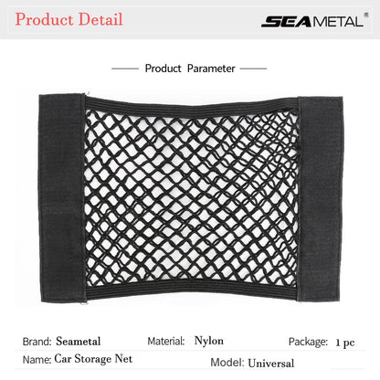Red net de almacenamiento universal para coche de nailon, negro, para organizar objetos en el vehículo