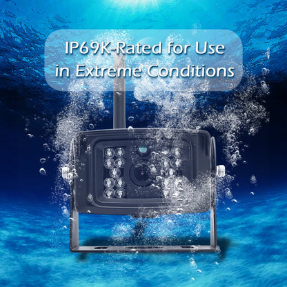 Kit Cámara de Marcha Atrás Inalámbrica AHD 720P GreenYi con Monitor IPS 7”, Grabación DVR y Detección de Ángulo Muerto